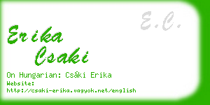 erika csaki business card